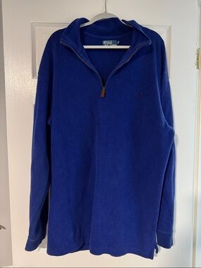 Polo by Ralph Lauren Men's Deep Royal Blue Half-Zip Fleece